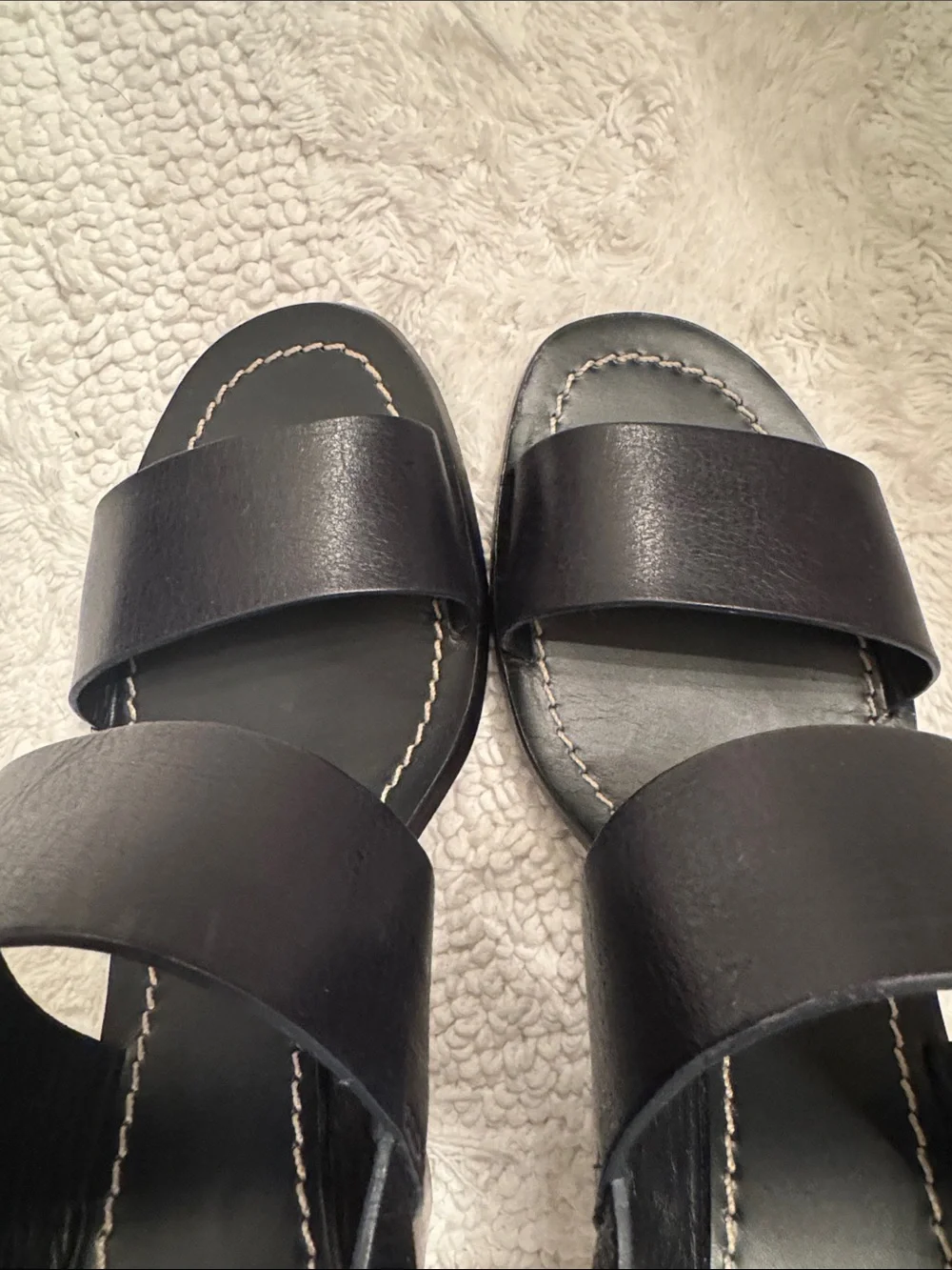 Tory Burch Navy Leather Slingback Heeled Sandals